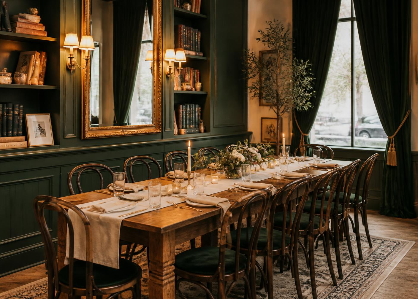 The Back Room set with tables and chairs
